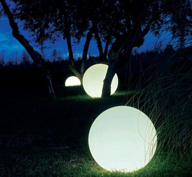 Ball sfera da pavimento d.450 e27 bianco Sovil Lampade da esterno